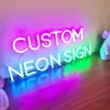 12 couleurs signe néon LED personnalisé Lumière de nuit kawaii décor décor mural décoration chambre de mariage de jeu panneau d'éclairage 1 ligne 240407