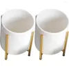 Bouteilles de rangement 2 PCS porte-usins Couvrots outils de cuisine petite cuillère de bureau Contonceur Ceramics Topstick Stand Stand