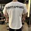 Męskie koszulki Nowe stylowe proste blaty męskie koszulka krótka pęcherzyka mięśni joggery kulturystyki