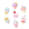 Cute Ice Cream Cone Cake Food Resin Charm Pendnat for Jewelry Making Earring Bracelet Necklace Accessories DIY Craft Material