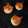 Yixing Purple Clay Tea Pet Handmade Handmade Pufferfish Standue Ornamenten Dierbeeld Figurine Sculptuur Crafts Chinese set Decors Art 240411