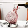 360 obrotowy wina Decanter Desig Magic Glass Zestaw Luksusowy kreatywny kryształowy dozownik paskubowy Butelka Butelka Home Party