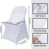 Chaise pliante en spandex couvre un chaise de chaise ajustée lavable étirée universelle Protecteur pour le banquet de vacances de mariage