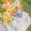 Fleurs décoratives 52 cm Boulaises blanches bouquet non tissé Bouquet artificiel Branche longue branche de haute qualité pour la fête de la Saint-Valentin Decoration Mariage