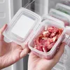Lagringsflaskor 1pc transparent plastbevaringslåda med lock kylskåp crisper matbehållare mikrovågsugn säker tätning