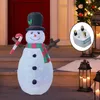 Decorazione per feste Snowman gonfiabile luci rotanti colorate 1,6 m di ornamento luminoso alto far esplodere Snow Man per vacanze in vacanza fuori dal cortile