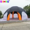 Tenda per ragno gonfiabile con padiglione gigante all'ingrosso con copertura completa 1 porta con cerniera 12 m di diametro 40 piedi di diametro che raccoglie il tendone a cupola con 8 gambe in vendita