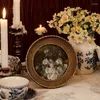 Frames Round Knit Design Vintage Picture Frame Po Home Decor Home Tabletop / Mur Sanging Display Mur