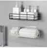 Étagère de salle de bain murale sans forage d'espace de rouille d'espace de rangement de douche en aluminium abriseur de salle de bain accessoires de salle de bain