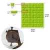 Bakgrundsbilder 3D väggklistermärken Imitation Brick Bedroom Decor Panel Självhäftande tapet för vardagsrum kök TV-bakgrund heminredning