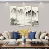 Vintage chińskie artyzm atrament z przewijaniem atramentu gotowy do powieszenia retro ścienne dekoracje na ścianie plakat do wystroju salonu estetyka oprawiona