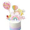 Rainbow Birthday Cake Topper Tort urodzinowy Unicorn Dekorowanie dzieci 1. wszystkiego najlepszego z okazji urodzin