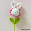 Dekorativa blommor Kawaii Sticked Flower Cartoon Hand-Woven Creative Handmade Wedding Decor Handcraft Gift Mors dag