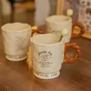 Tasses créatiques en céramique tasse café tasse gobelet fleur lait d'eau debout conception du pied de cheval pour les filles de bureau cadeau