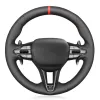 Anti-Slip Blakc Artificial Leather Braid Car Steering hjulskydd för Hyundai i30 N 2018 2019 2020 Veloster N 2019 2020 2021