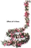 Dekoratif çiçekler yapay çelenk sahte çiçek gül asma hayat benzeri ipek duvar asılı bitki düğün kemer kapısı dekorasyon