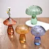 Grzybowe wazony szklane kreatywne hydroponiczne wazę kwiatowe przezroczyste szklanki dla roślin aromaterapia butelka domowy dekoracje salonu