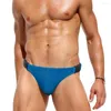 Costumi da bagno da bagno a doppia fibbia da uomo con fibbia solida tronchi da nuoto europea america sexy a bassa vita surf a bassa surf veloce bikini secco veloce