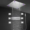 Système de douche de musique de salle de bain HM 24 pouces de douche à LED Spa Mist Mis Plume Faute de robinet thermostatique Waterfall avec jets de 4 pouces