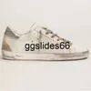 Superstjärna blandade läder casual skor graffiti leopard-tryckt gyllene krosor sneakers klassiska gör-gamla smutsiga hud mocka glitter glid mid-top kvinnor män storlek 36-46