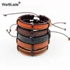 Braccialetti di fascino warblade 2024 vere pelle uomo bracciale vintage intrecciato braccialetto briciolo punk polso per gioielli maschili 5pcs