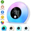 10W Bluetooth -högtalare Färg LED -nattljus med justerbar väckarklocka Display Musik Sleep Light 5.0 Bluetooth -högtalare