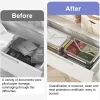 Durable ID Storage Box Anti-scratch with Handle Stackable Clear Design Storage Box Storage Container Document Storage