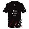 Été 3D Imprimé e-sports équipe Uniforme Teen Style T-shirt masculin Men's Street Street Casual Owck Garques courtes