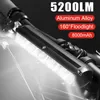 Bike Light Front Waterproof Led Flashlight Bicycle Light Rechargeable 5200Lm Headlight USB Charging MTB Road Cycling Accessories