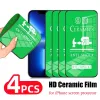 4pcs 9d Filme de cerâmica macia para iPhone 15 14 13 11 12 Pro Max 7 8 14 Plus Screen Protector para iPhone 13 mini xr xs max não-vidro