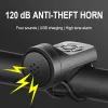 120 dB Fahrrad Türklingelhorn USB-Gebardrern elektronischer Horn 4 Modi Motorradradfahrrad Horn Mountain Road Radsport Alarm Alarm