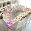 Luxury 3D intagliato floreale cucina cucina tovagliolo pavone a petto aperto tavolino rettangolare cover decorazioni per la casa tappetino da picnic
