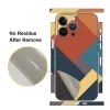 Scherma di decalcomania colorata semplice per iPhone 14 13 12 11 15 Pro Max Back Schermo Protector 3M Film Wrap Case Cover Full Cover Sticker personale