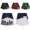 2024 Fashion Men Casual Shorts Mode gedruckte Jogger kurze Jogginghose Sommer Draw String Hip Hop Slim Workout Shorts außerhalb von Rhude Shorts