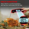 Thermomètre à viande numérique Jinutus avec sonde thermomètre Instant Read Food - IP67 étalonnage étanche à l'étalonnage