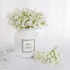 Flores decorativas 20 cm Babos blancos Respiración artificial falso falso DIY Bouquets Floral Arreglo Decoración de la mesa del hogar