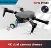 50OFF S70 Pro Drones dobráveis UAV Aerial High Definition 4K Câmera dupla de quatro eixos aeronaves de controle remoto Mini E586480204