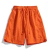 Men's Shorts Clothing 2024 Summer Simple Casual Loose Straight Short Pants Male Japanese Style Streetwear Solid Breathable Beach