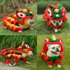 Hundkläder kostym lejon dans drake kläder festliga kritmas år festival fest husdjur makeover roliga tillbehör