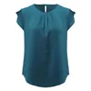 Kadın Tişörtleri Üstleri Moda Sıradan Tişört Kısa kollu Yuvarlak Yuvarlak Düz Renk Yaz Artı Beden Yeşil Tunik Bluz Temel Y2K Giysileri