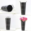 Support de parapluie de vases avec des poignées Round Bucket Home Office Bureau Vase Vase Retro Flower Flower Decoration