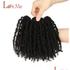 Pièces de cheveux Afro Synthétique Extensions bouclées cachelles 6 pouces 3 Bundles d'ondes résistantes à la chaleur naturelles LOVE MOI PRODUITS DE LIVRAISON OTWF2