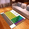 Elementlerin Periyodik Tablosu Halılar Oturma Odası Yatak Odası Sehpa Zemin Paspasları Kimya Matematik Deseni Anti-kayma halı