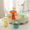 Świecowe uchwyty grzybowe szklane szklane dekoracje Dekoracja przydzielania przy świecach akcesoriów dekoracje stołowe