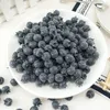 Decorative Flowers 20PCS High Simulation Fruit Plastic Fake Blueberry Po Props Home Artificial Food Shop Model Decor