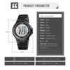 Wristwatches SKMEI 1712 Stopwatch Fashion LED Waterproof Watches Relogio Masculino Men Sport Watch Mens Digital 2 Time
