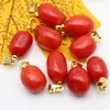 Natural Red Coral Pendant Sea Bamboo Oregelbundet utsökta för smycken som gör DIY -halsband örhängen Charms Handgjorda tillbehör 2cm