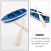 Tuindecoraties 2 Sets Mini Boat and Paddles Decor Creative Micro Landscape Ornamenten