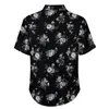 Camicie casual da uomo retrò camicia da spiaggia di fiori bianchi graziosi floreali di camicette streetwear hawaiane camicette cortometrali