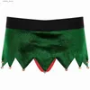 Sexig kjol Julen Holiday Nightwear Mens Velvet Sissy kjol underkläder Jul Santa Claus Y Lingerie Bulge Pouch Jagged Mini kjol L410